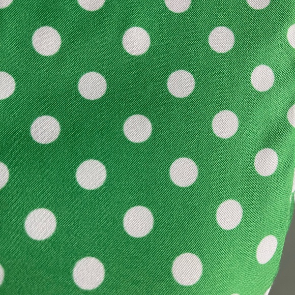 Beautiful Green and White Polka Dot Summer Dress - Picture 2 of 2